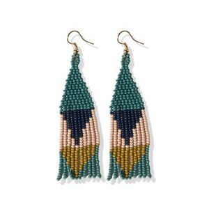 NWT Ink+Alloy Beaded Fringe Earrings